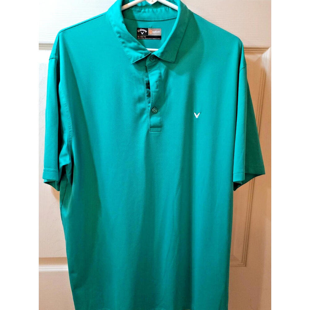Callaway Opti Dri Short Sleeve Golf Polo Shirt Men's XL Green